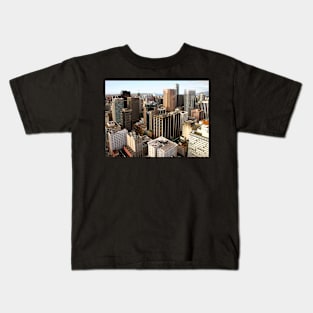 Downtown Skyscrapers from Harbour Tower, Vancouver City, Canada Kids T-Shirt